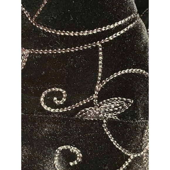 NWT- Fancy Covington Size 16 Black Velour/Velvet Embroidered Blazer Jacket - Picture 5 of 12